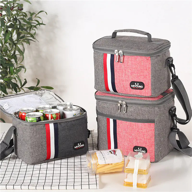 Insulated Lunch Bag with Thick Aluminum Foil - Large Capacity