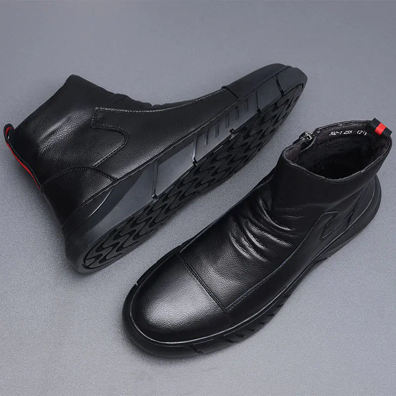 Men's High Top Casual Leather Martin Boots