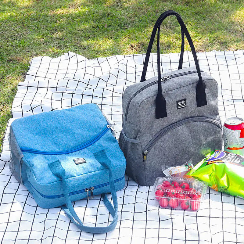 Cation Oxford Cloth Insulated Lunch Bag with Handle