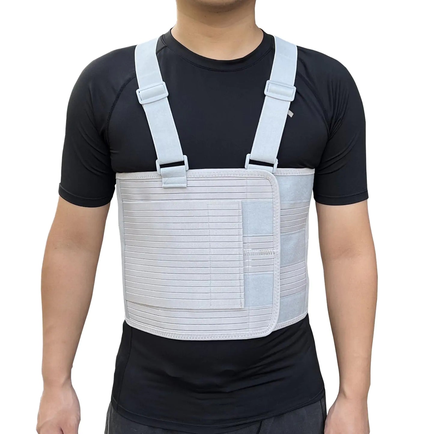 Rib Injury Chest Binder Brace for Cracked Ribs - Elastic Rib Support Belt for Men and Women - Rib Cage Support Belts Chest Compression Wrap for Bruised Fractured or Dislocated Ribs Protection Compression Wrap and Chest Support (X-Large ( Fits 49” - 59” ))