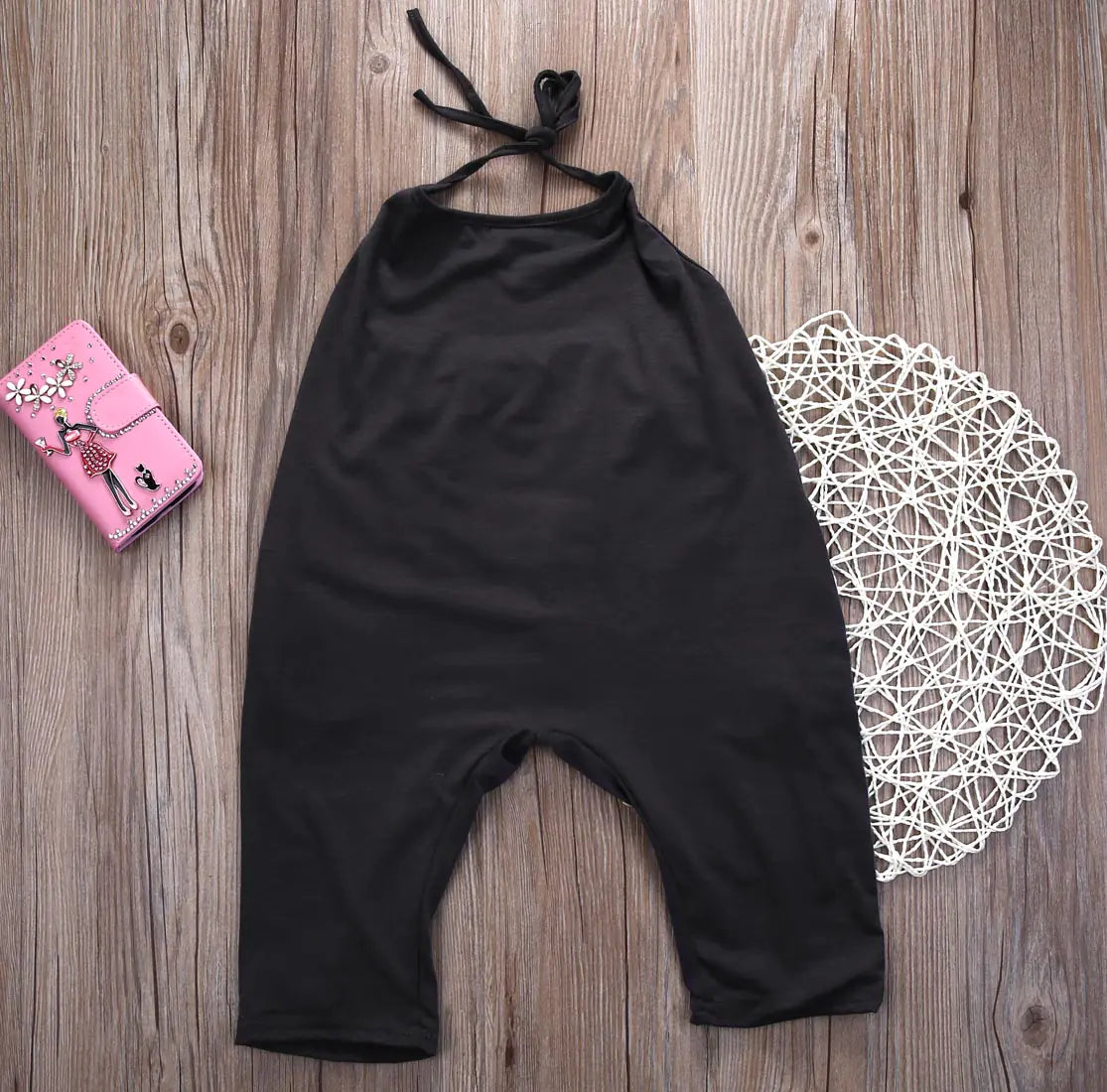 Girls' Sleeveless Cotton Jumpsuit for Summer Comfort