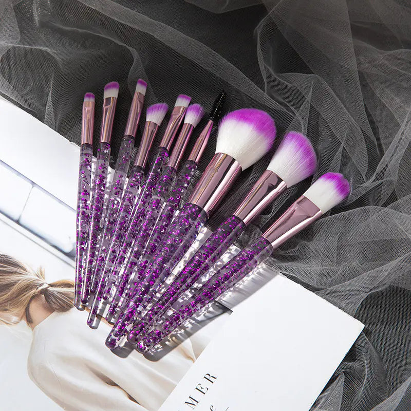 7-Piece Starry Glitter Liquid Eyeshadow Brush Set