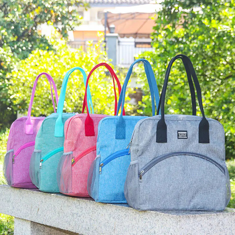 Cation Oxford Cloth Insulated Lunch Bag with Handle