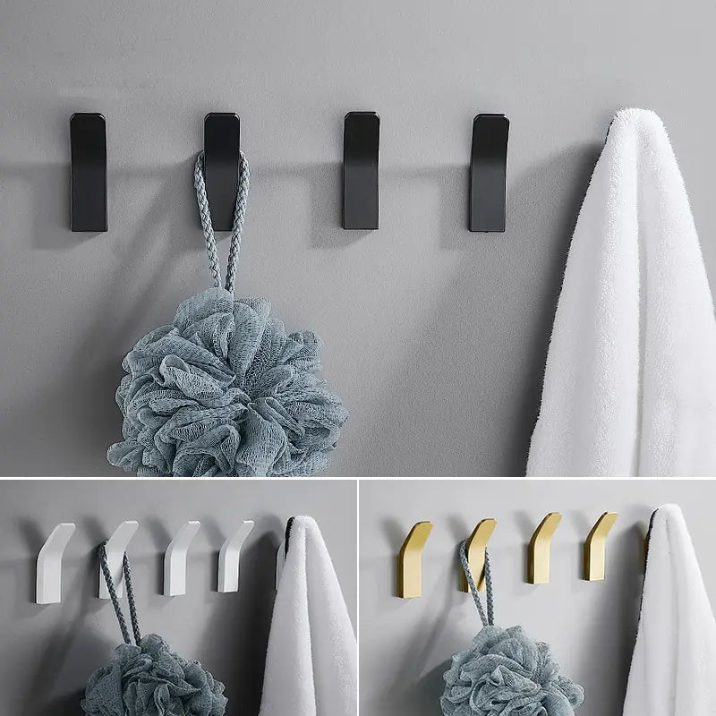 Black Space Aluminum Wall-Mounted Coat Hook