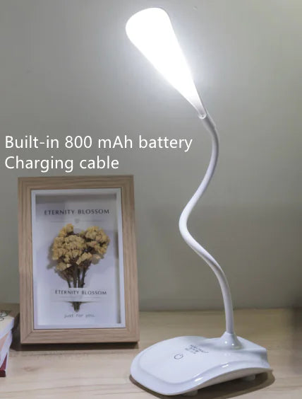 USB Rechargeable LED Clip Desk Lamp for Study & Bedroom