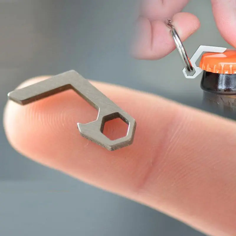 Mini Stainless Steel Bottle Opener Keychain Tool