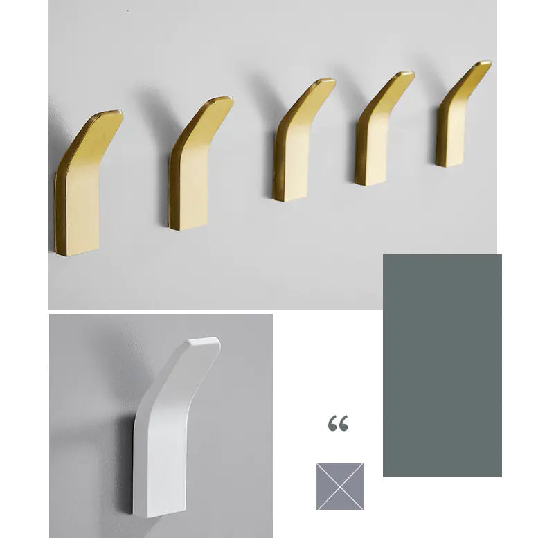 Black Space Aluminum Wall-Mounted Coat Hook
