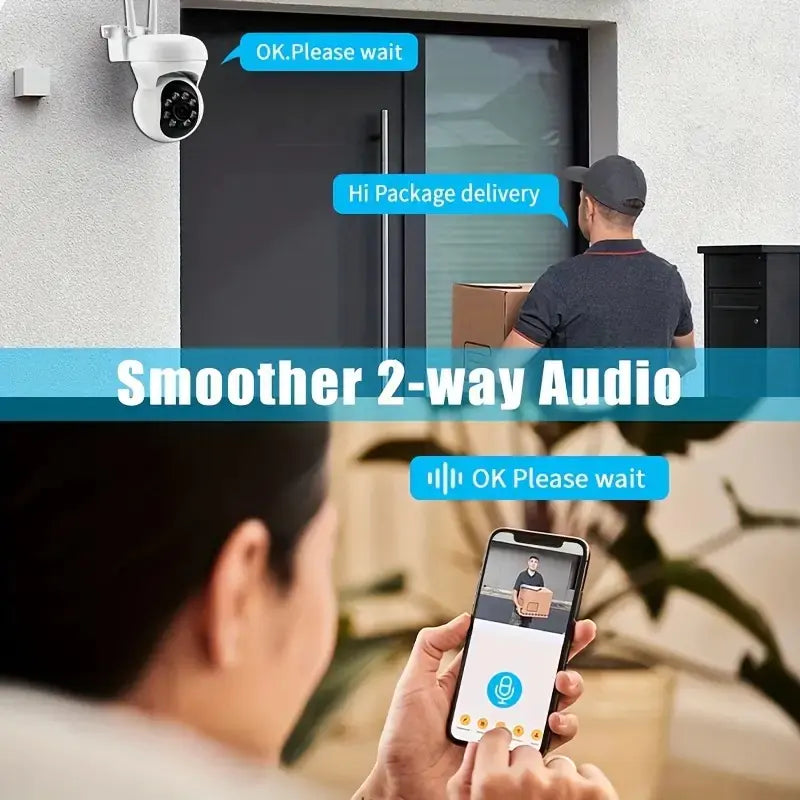 2MP 5G WiFi Outdoor Surveillance Camera with Night Vision