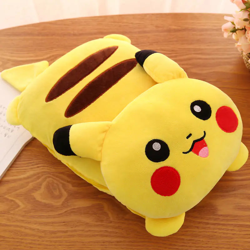 Cartoon Air Conditioning Blanket with Plush Pillow