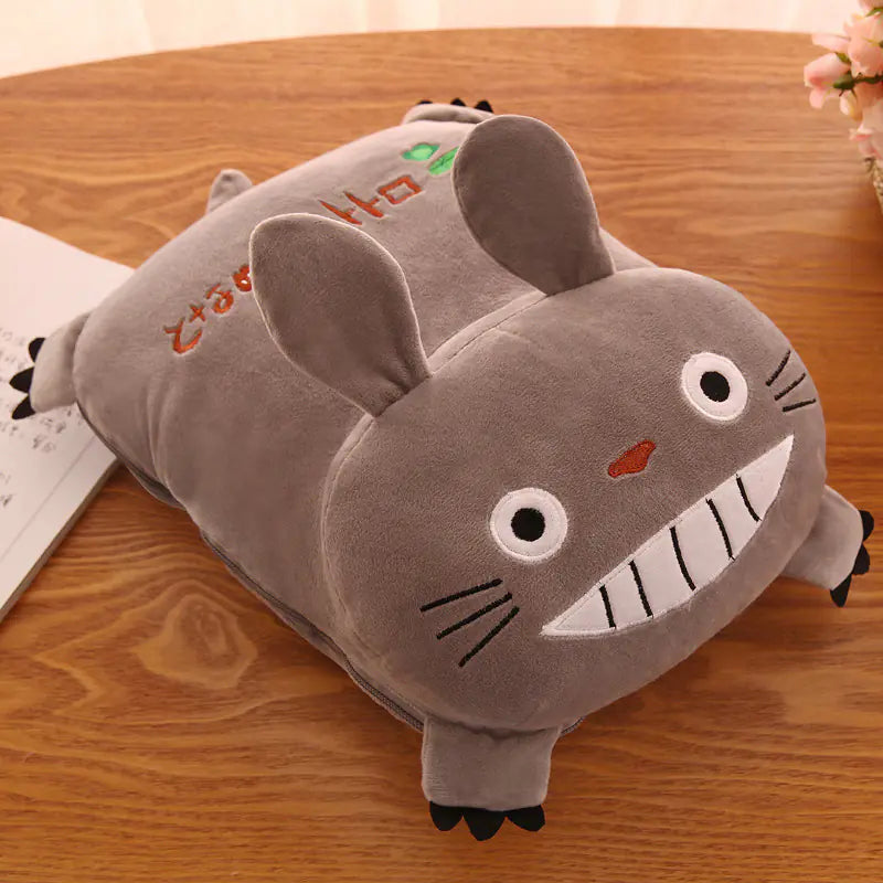 Cartoon Air Conditioning Blanket with Plush Pillow