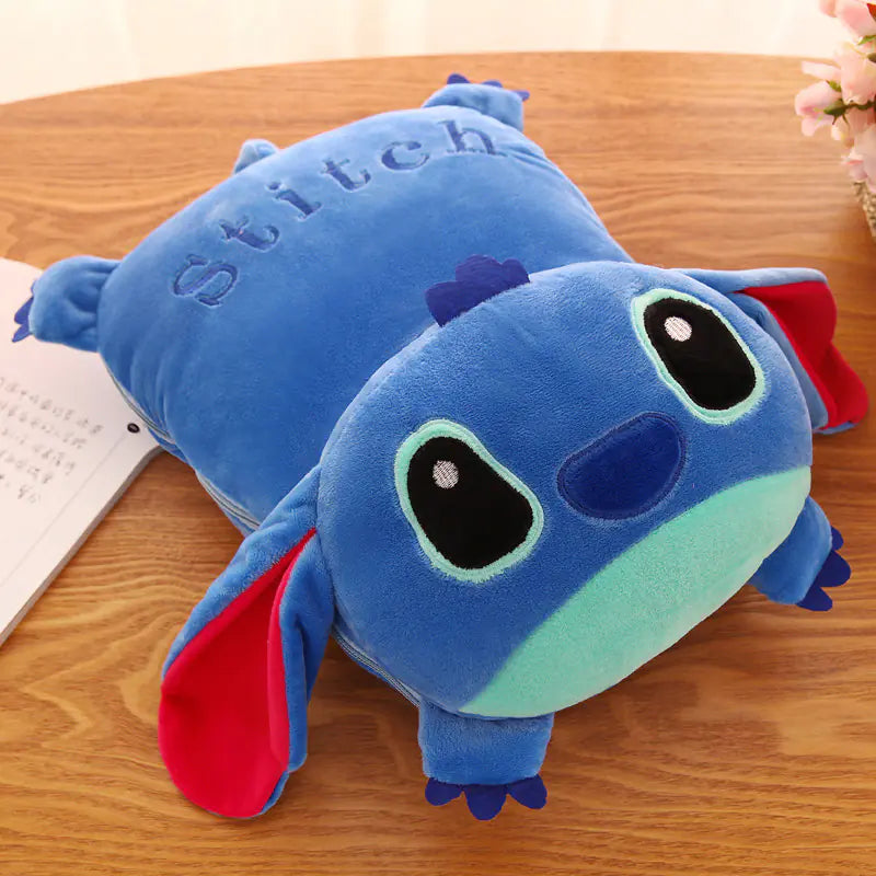 Cartoon Air Conditioning Blanket with Plush Pillow