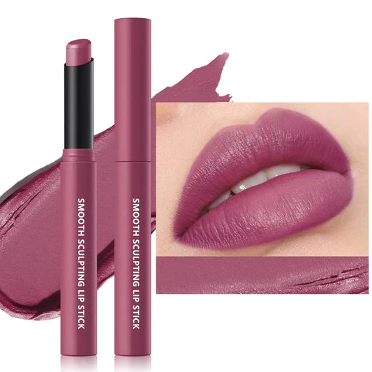 Hyesamyo Purple Red Lipstick For Women Matte Highly Pigmented Moisturizing Lip stick Hypoallergenic Waterproof Long Lasting Lipsticks Quick Makeup Lightweight Portable # 09