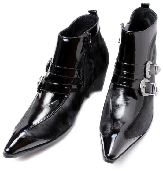 Genuine Leather Men's Boots in British Fashion Style